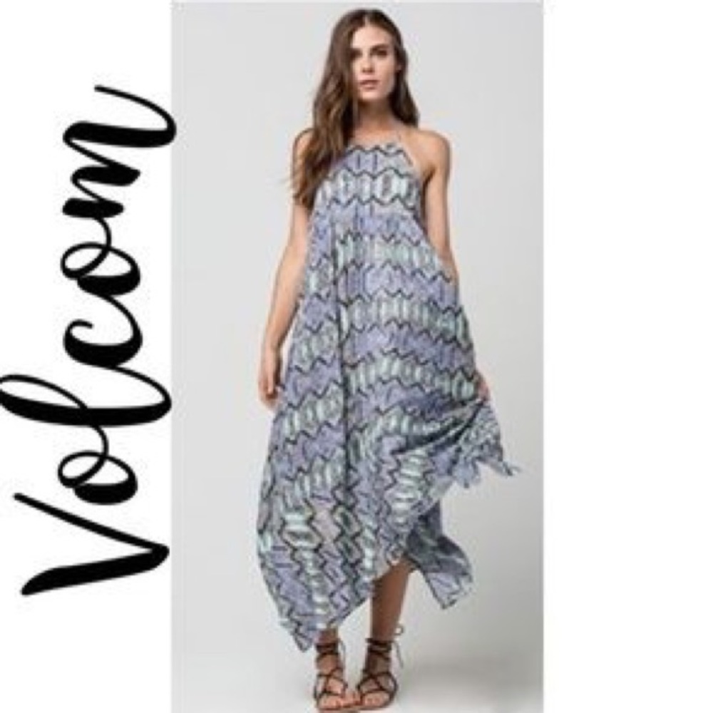 Volcom backless flowy maxi dress